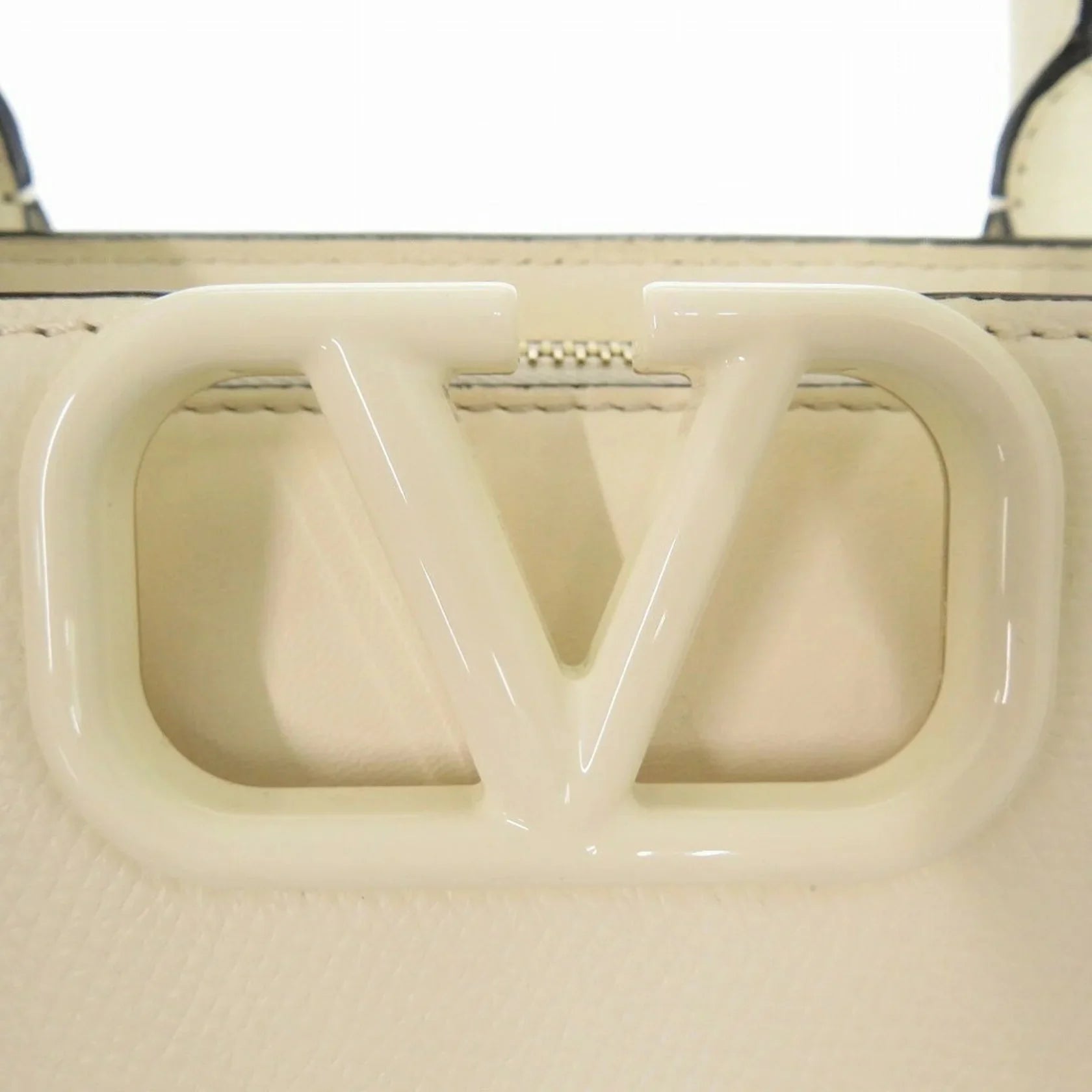 Borsa a mano Valentino Garavani V-Sling in pelle avorio 0250Valentino