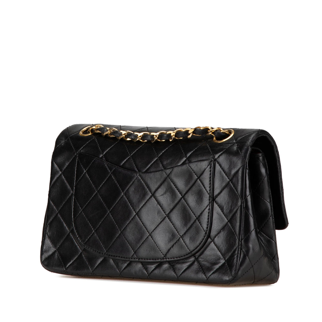 Chanel Classic Double Flap Small – Pelle di agnello nera – Serie 1 (1989–1991)