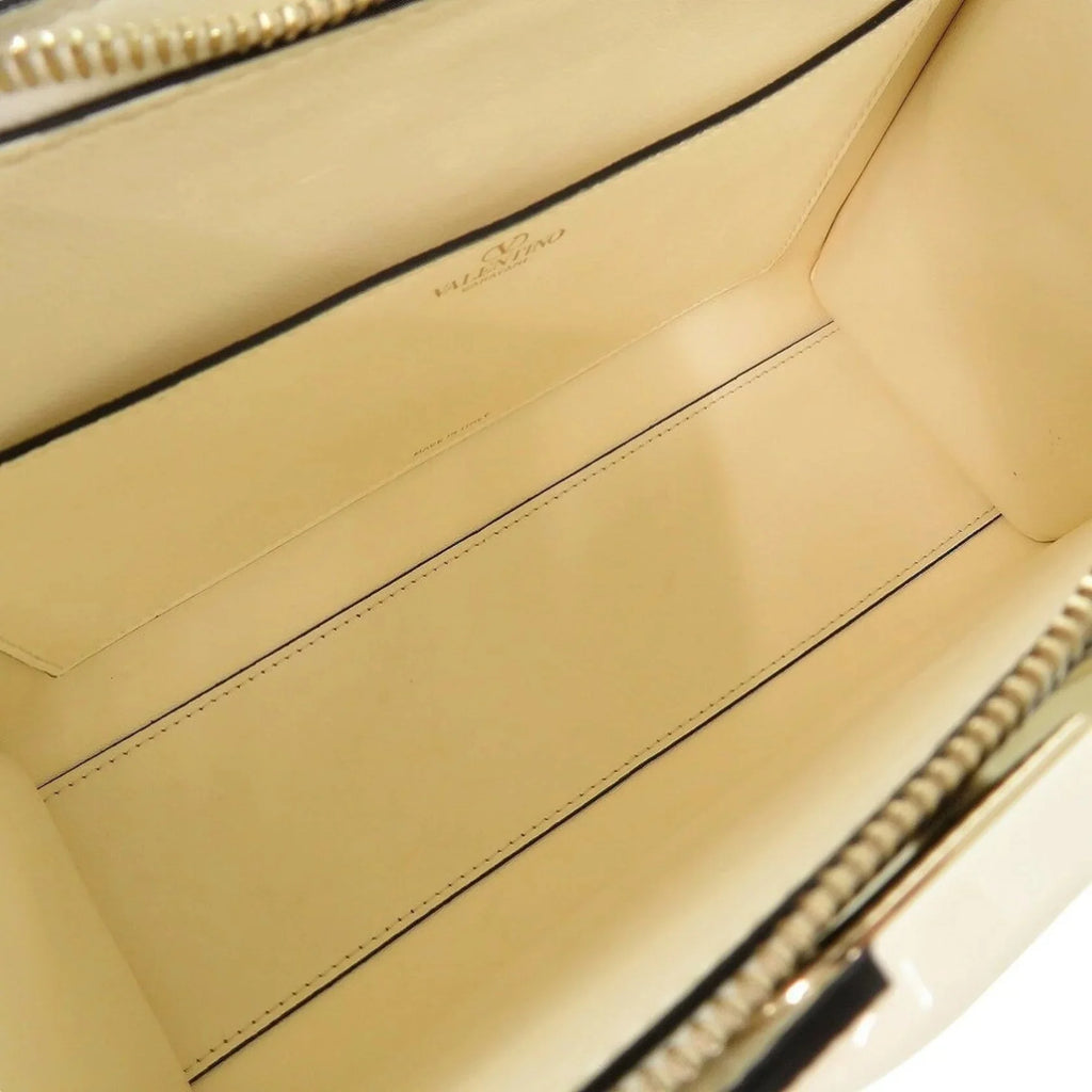 Borsa a mano Valentino Garavani V-Sling in pelle avorio 0250Valentino