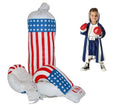 Kit Guantoni Pugile Sacco Box Bambino Allenamento Con Bandiera Americana -Italia