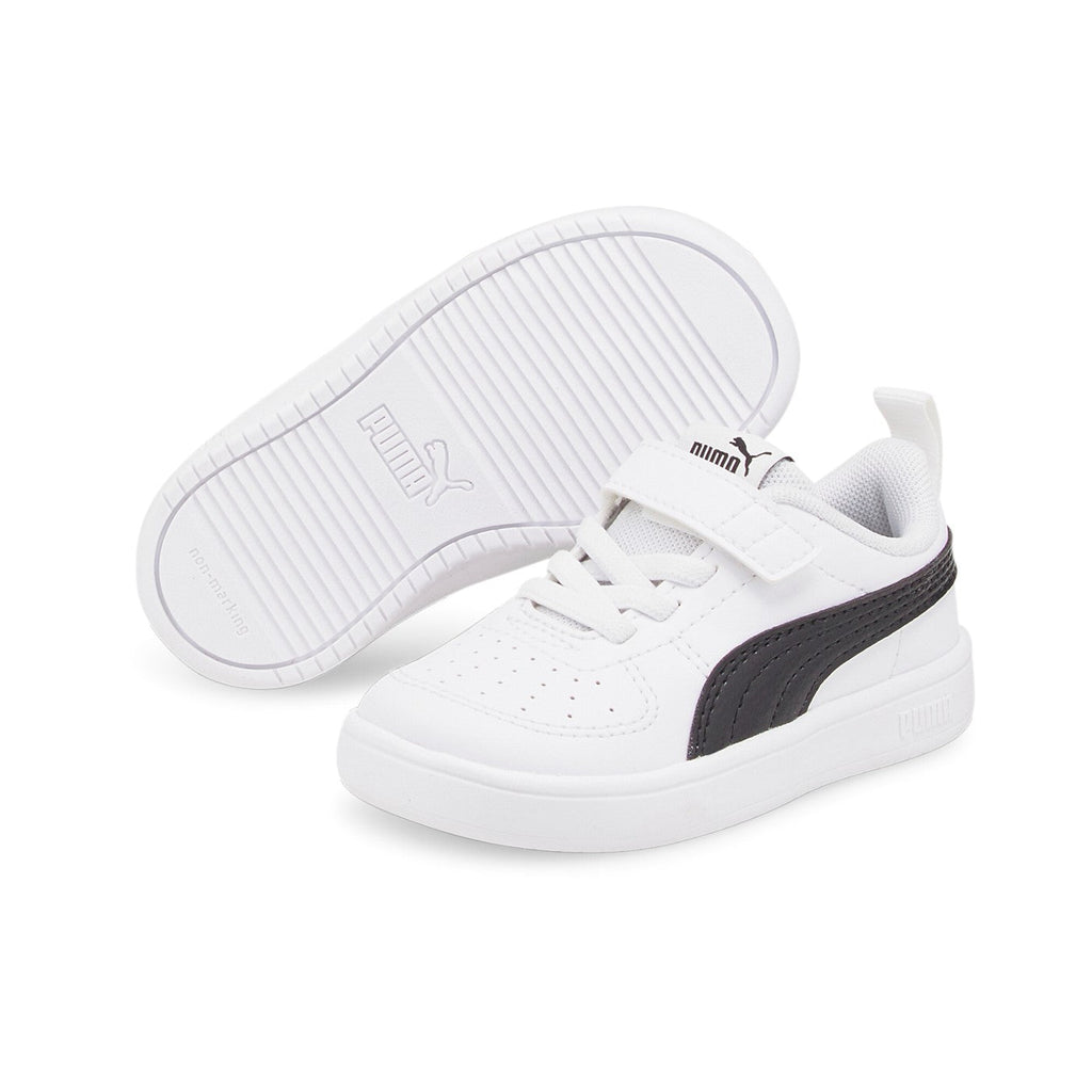 Puma scarpa Sneakers da bambino con velcro Rickie AC + Inf 384314 03 bianco-nero