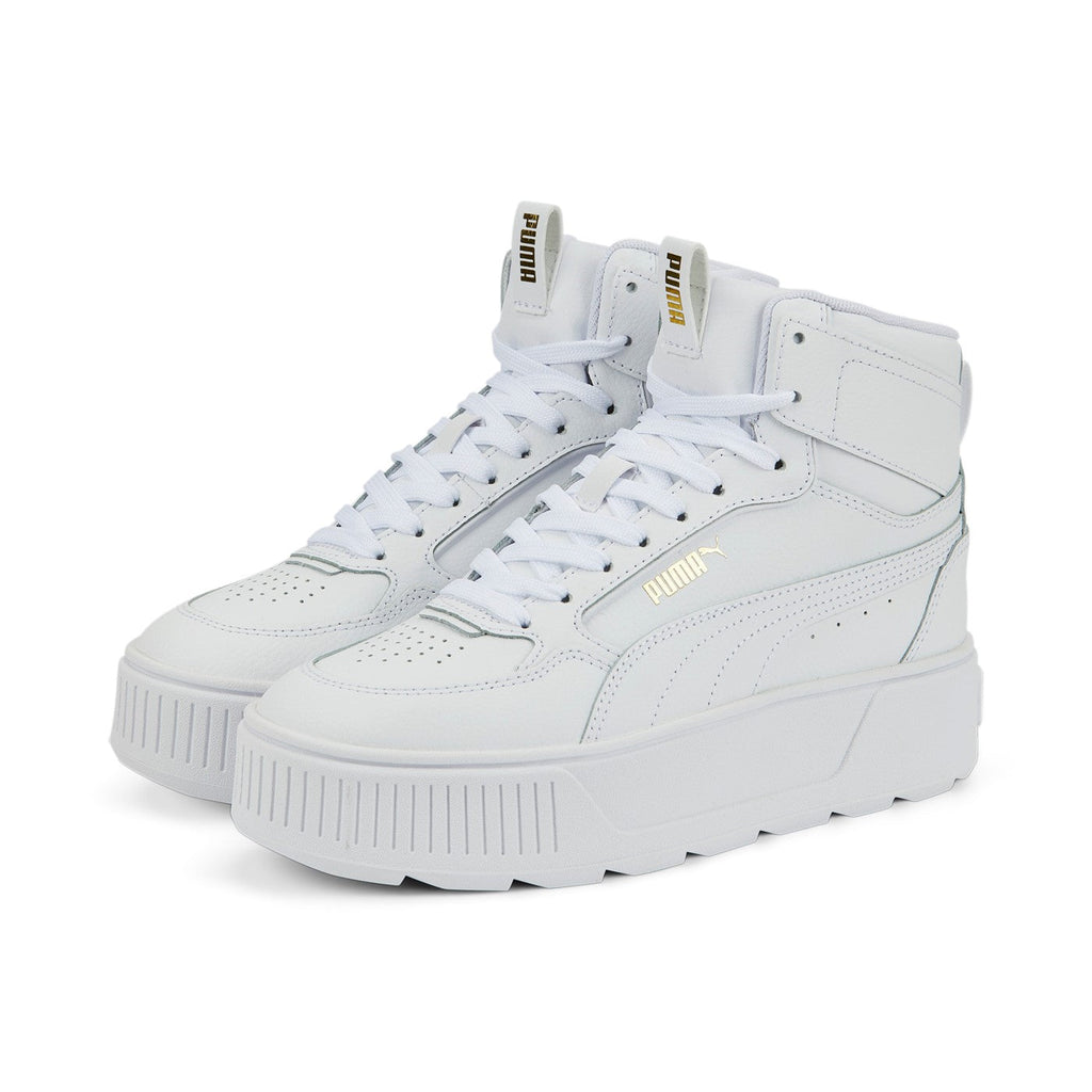 Puma scarpa sneakers alta con zeppa Karmen Rebelle Mid 387213 01 bianco