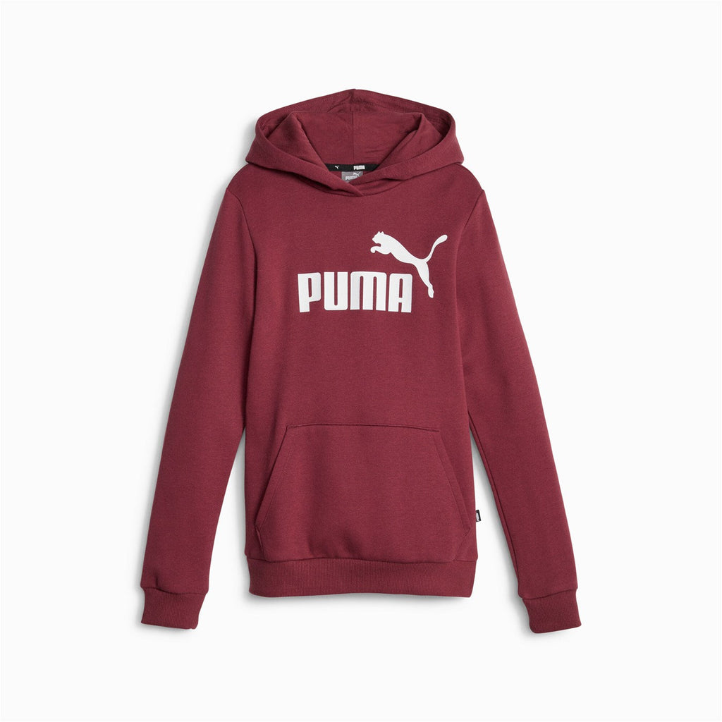Puma felpa da ragazzi con cappuccio e stampa logo grande Ess 587031-22 diaspro scuro