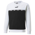 Puma Felpa junior girocollo bicolore Power Tape Crew FL G 670201 02 white-black