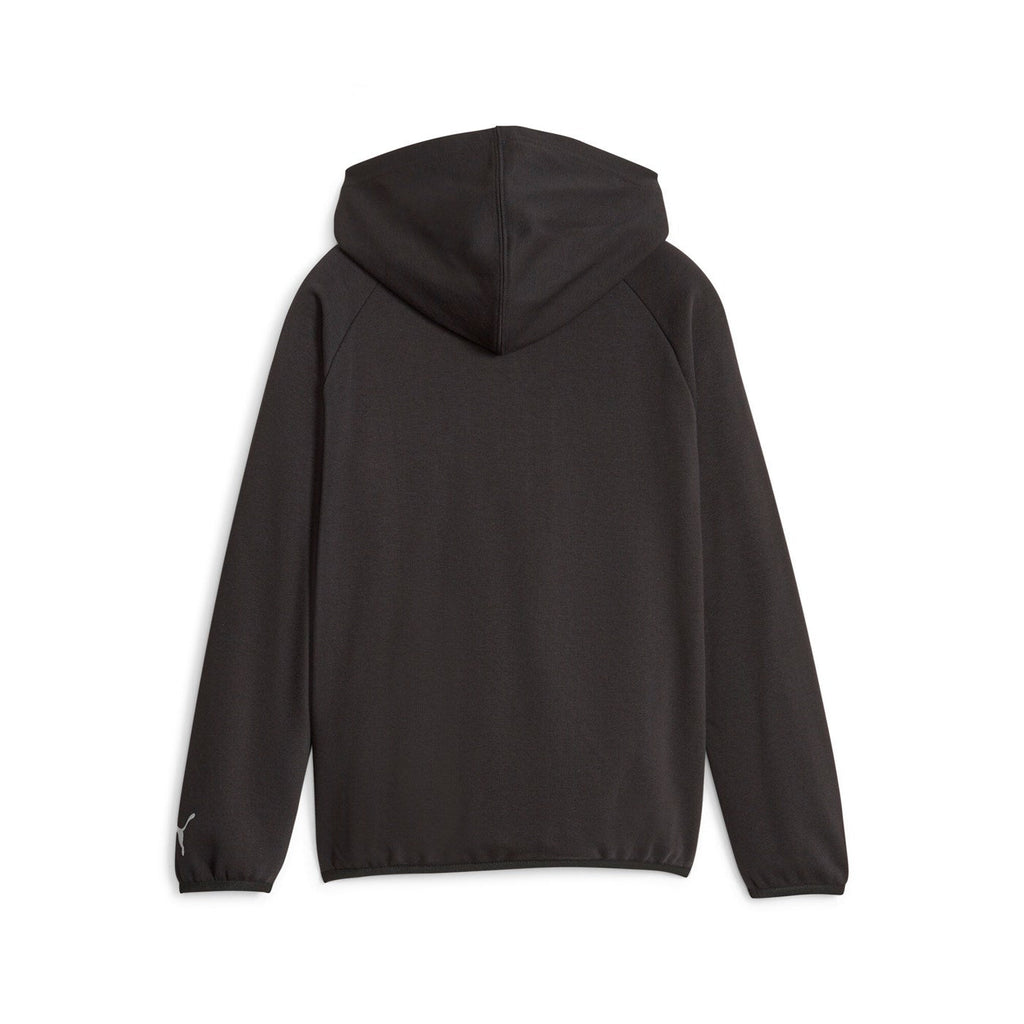 Puma felpa sportiva da ragazzo con cappuccio e cerniera intera Activ Sport 676291-01 nero