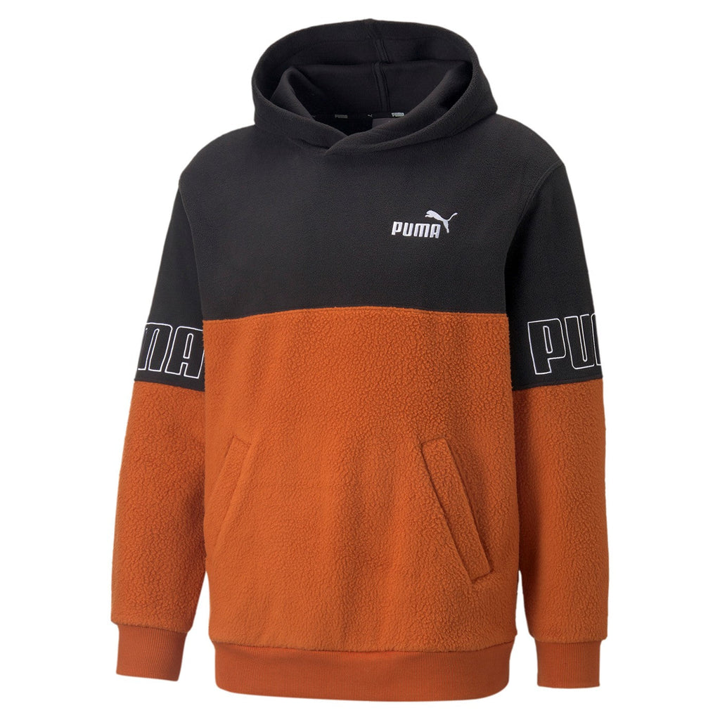 Puma Maglia Pile con Cappuccio Power Winterized 849854 64 arancio nero