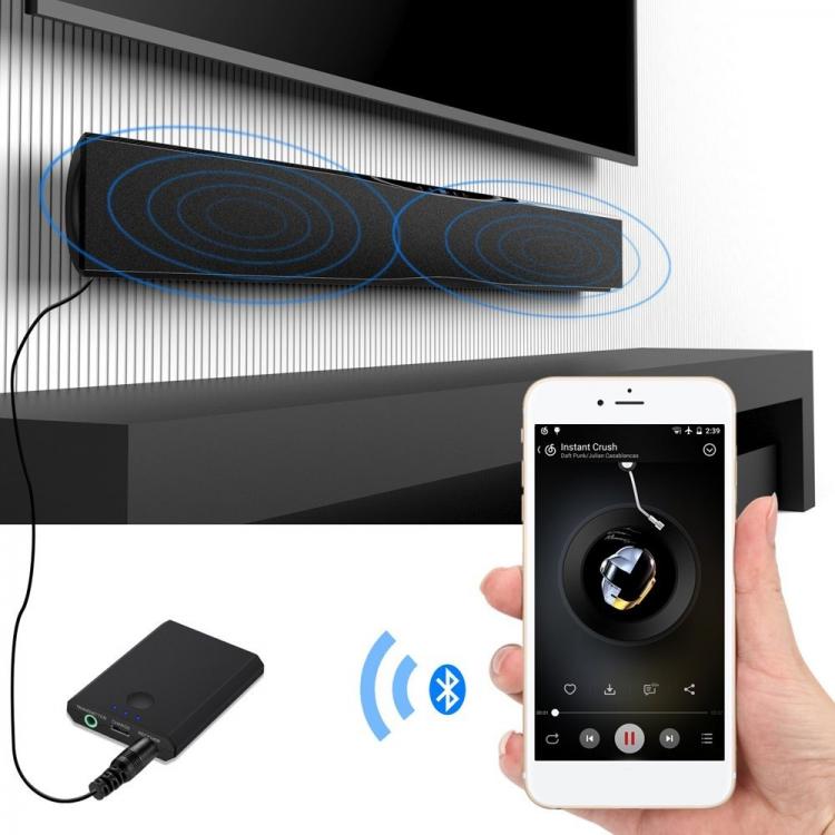 Trasmettitore E Ricevitore Wireless 2In1 Audio Adattatore Stereo Bluetooth Aux