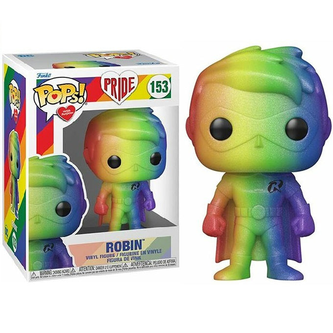 Funko Pop ! Dc Heroes Pride - (153) Robin Vinyl Figure Batman Series 9Cm Nuovo