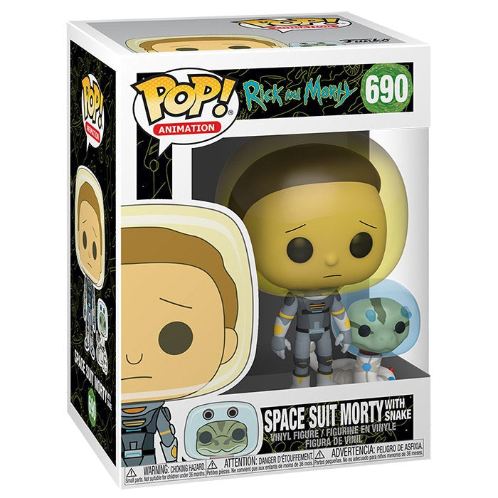Funko Pop ! Animation Rick And Morty (690) Space Suit Morty W/Snake Figure 9Cm
