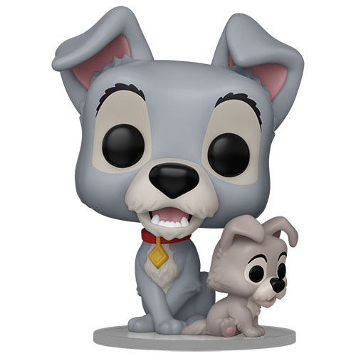 Funko Pop ! Disney Lilli E Il Vagabondo 70Th - (1554) Tramp W/ Puppy Figure 9Cm