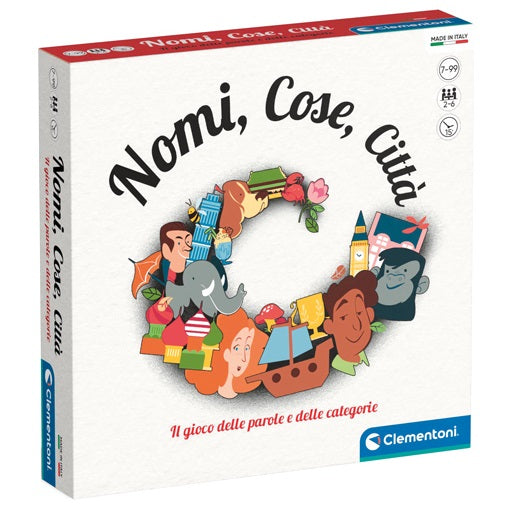 Clementoni - Nomi Cose Citta' - Gioco di Societa Da Tavolo Italiano Bambini 7+