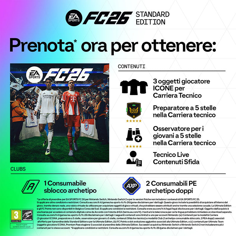 EA Sports FC 26 XBOX Series X|S One - Videogioco Fifa 26 Versione Disco Italiano