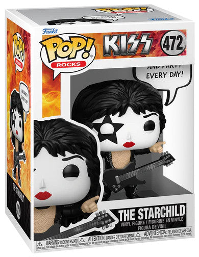 Funko Pop ! Rocks Kiss  - (472) The Starchild Rock & Roll All Nite Figure 9cm