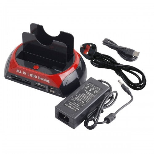 Dock Docking Station 2 Hd Hdd - Hard Disk 3,5 2,5 Sata Ide Box Case Usb Sd Tf Ms