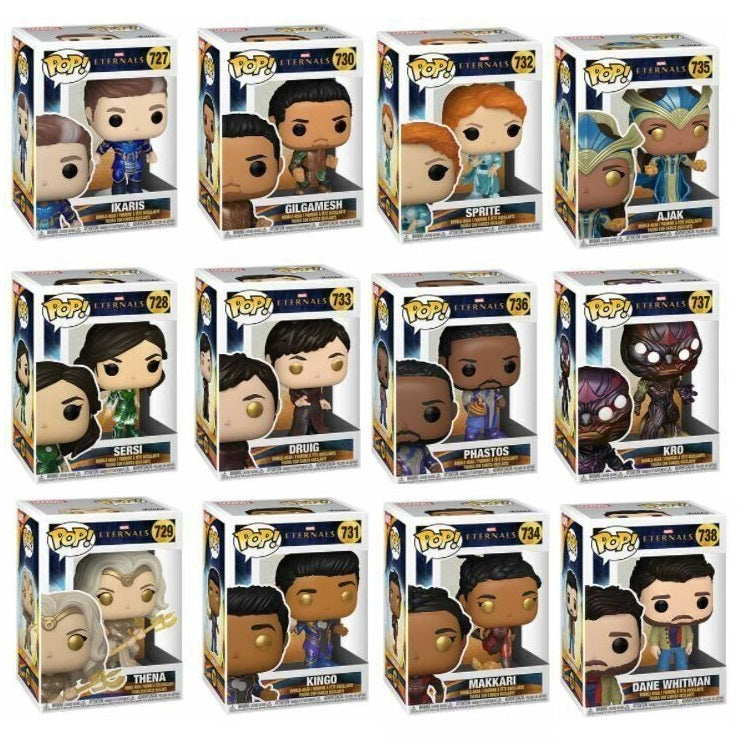 Funko Pop ! Serie Completa Eternals Da 727 A 738 Wawe Figure Collezione Completa