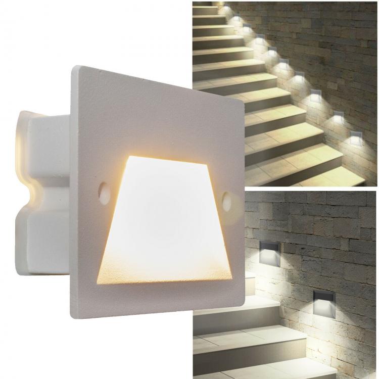 Faretto Segnapassi Ip65 Led 3W Incasso Scatola 503 X Scale Giardino 6500K/Bianco