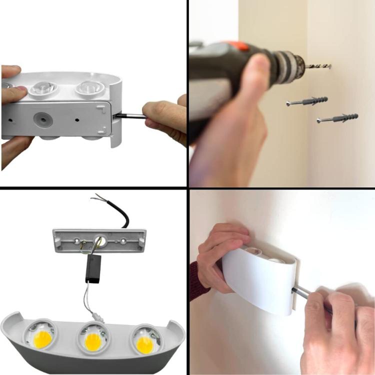 APPLIQUE A PARETE LED BIANCO 18W LUCE FREDDA 6500K ESTERNO UP&DOWN IMPERMEABILE