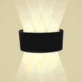 APPLIQUE A PARETE LED NERO 18W LUCE CALDA 3000K INT/ESTERNO UP&DOWN IMPERMEABILE