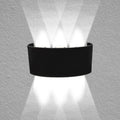APPLIQUE PARETE LED NERO 18W LUCE FREDDA 6500K INT/ESTERNO UP&DOWN IMPERMEABILE