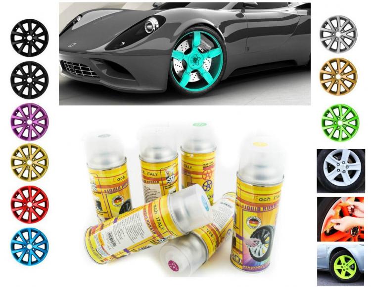 Vernice Removibile Bomboletta Spray 400Ml Pellicola/Wrapping Cerchi Auto (Verde)