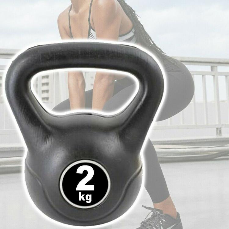 Kettlebell Manubrio Peso Pesi Pvc Ghisa Ghiria Palestra Crossfit Fitness Mma 2Kg