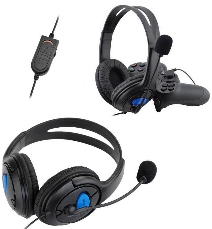 Cuffie Compatibili XL Gaming Per Playstation 4 PS4 - PC Cuffia Con Microfono HSB