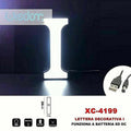 Lettera I Led Decorativa Luminosa A Batterie Natalizia Per Addobbi Luce Bianca