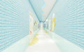 ADESIVO - CARTA DA PARATO 3D EFFETTO MATTONI PANNELLO SPUGNA PARETI 70X77CM AZZ