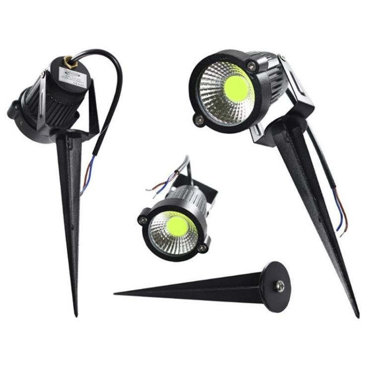 Faretto Led 5W Da Esterno Con Picchetto Giardino Staffa Parete Proiettore 6500K