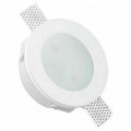 Porta Faretto In Gesso Conico Attacco Lampada Gu10 Rotondo Controsoffitto Vetro