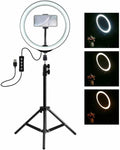 Treppiedi Anello Luminoso Video Luce Led Fotografia Cellulare Selfie Trucco 30Cm