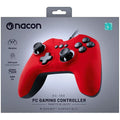 Nacon Pc Controller Gaming Gc-100 Rosso Windows Pad 6 Pulsanti Computer