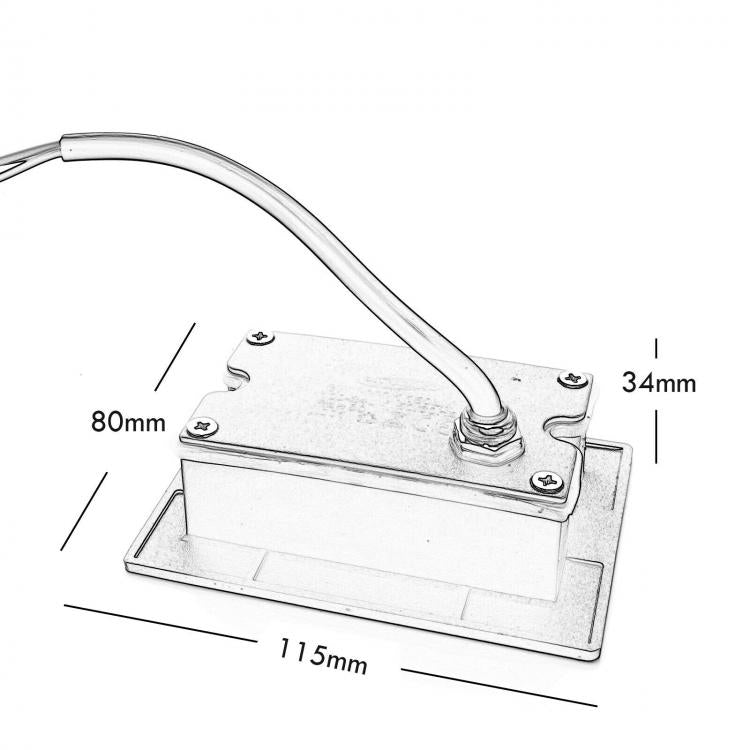 Faretto Segnapassi Ip65 Led 3W Incasso Scatola 503 Per Scale Giardino 3000K/Nero