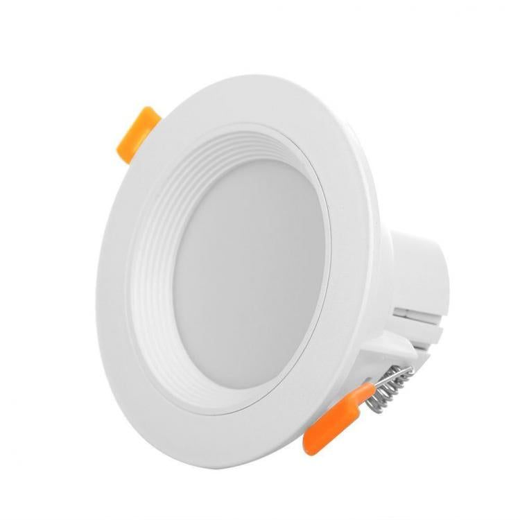 4x FARETTO INCASSO LED 5W 3in1 LUCE BIANCA FREDDA NATURALE CALDA SOFFITTO MOLLA