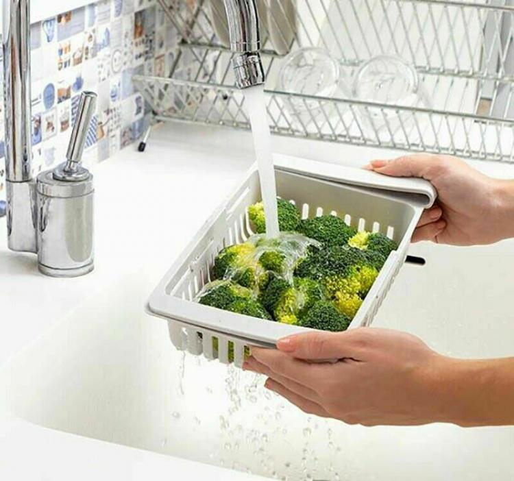 4PZ ORGANIZER FRIGO CASSETTO CONTENITORE SALVASPAZIO CESTELLO PER FRIGORIFERO