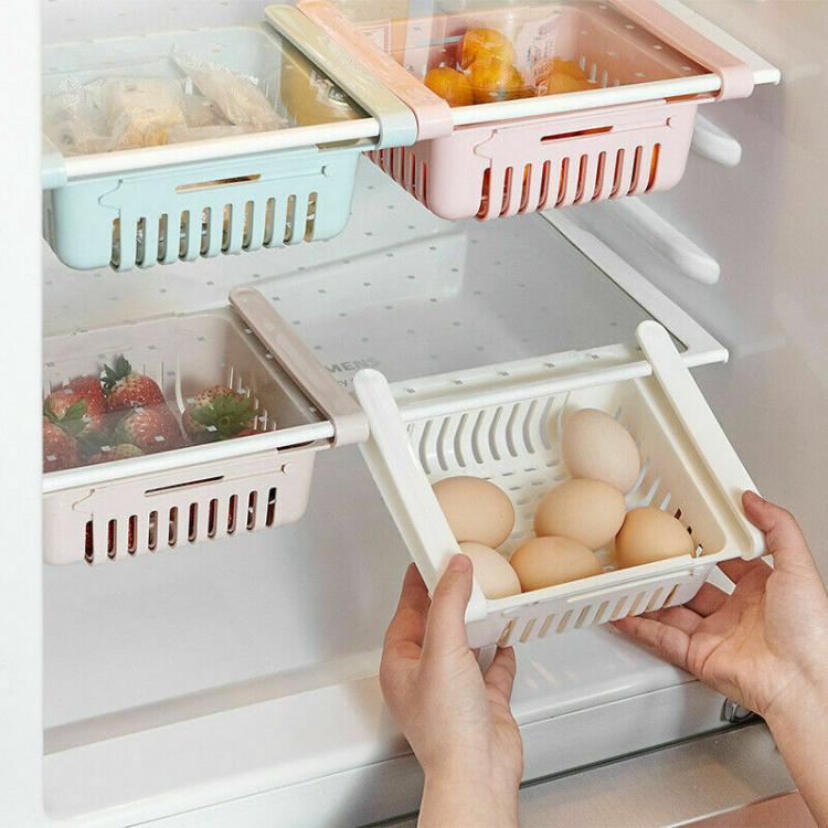 Organizer Frigo Cassetto Contenitore Salvaspazio Cestello A Ripiano Frigorifero