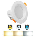 Faretto Incasso Led 5W 3In1 Luce Bianca Fredda Naturale Calda Cob Soffitto Molla