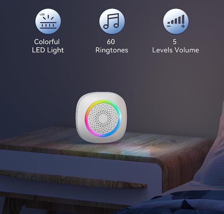 CAMPANELLO SENZA FILI DIGITALE WIRELESS 2 DOPPIO RICEVITORE PORTE CASA UFFICIO