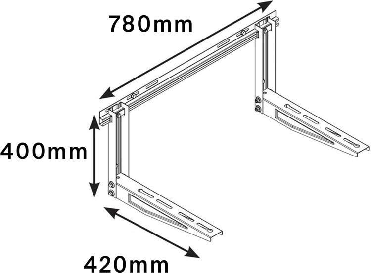 Fischer Staffa Supporto Staffe Condizionatori 9/12000 Btu 100Kg Klima Klik 420
