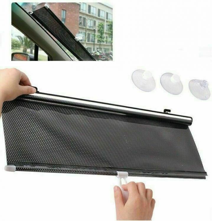Tenda Tendina Parasole A Rullo Parabrezza Per Auto Protezione Uv Misura 45X125Cm