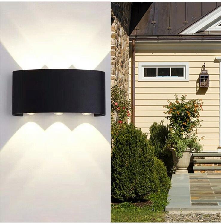 APPLIQUE A PARETE LED NERO 18W LUCE NATURALE 4000K ESTERNO UP&DOWN IMPERMEABILE