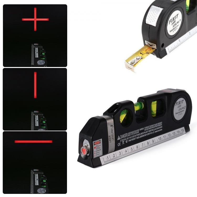 Livella Laser Di Precisione Con Metro Level Pro 4In1 Fai Da Te Elettronica 250Cm
