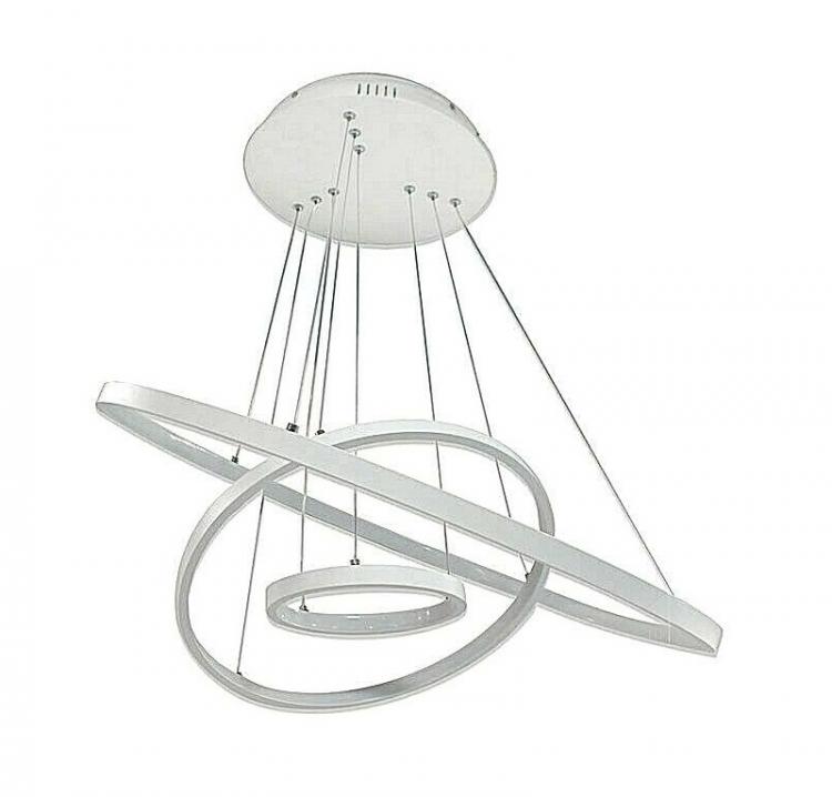 Lampadario Cerchi Soffitto Led A Sospensione Regolabile 48W 6500K/Bianco Freddo