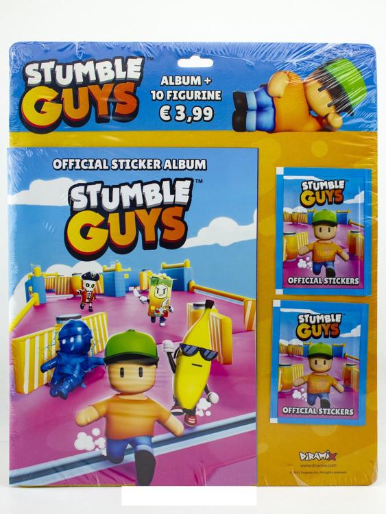 Diramix Stumble Guys Stickers Album + 10 Figurine (2 Bustine) Collezione 2024