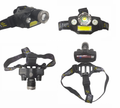 Torcia Testa Lampada Frontale Ricaricabile 4 Led Pesca Caccia Bicicletta Zoom T6