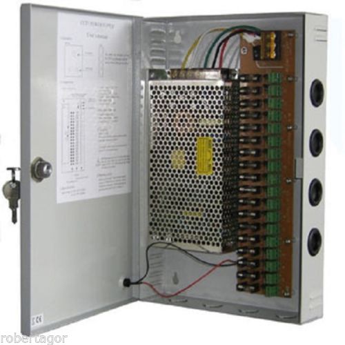 Rack Box Alimentatore Stabilizzato 18 Uscite Canali Centralina Telecamera Cctv