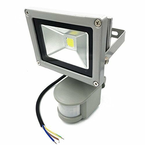 Faro Led 10W Da Esterno Faretto Con Sensore Movimento E Crepuscolare Luce Fredda