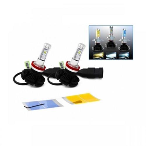 COPPIA LAMPADE X3 LED HEADLIGHT H11 LED CREE 6500K 6000LUMEN 12V XENON FARI AUTO