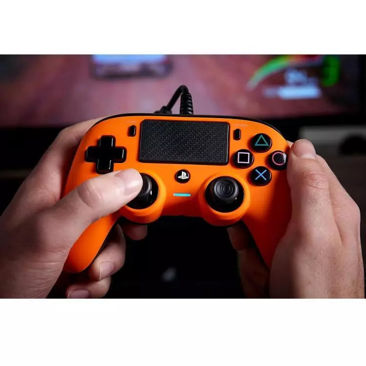 Nacon Controller Wired Pad Playstation 4 Ps4/Pc Joypad Cablato Usb (Arancio)