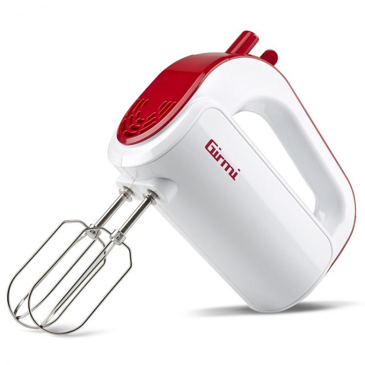 Girmi Sbattitore Elettrico Sb02 5 Velocità + Turbo 170W Impastatore Bianco/Rosso
